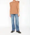 Sandrine Rose Shoulder Pad Tee In Burnt In Brown