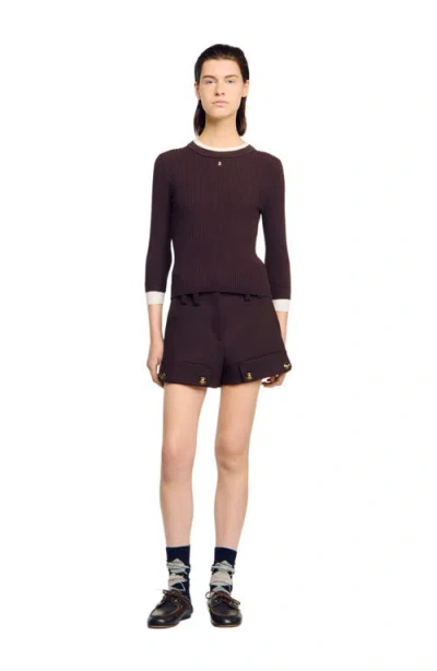 SANDRO SANDRO 2-IN-1 SWEATER