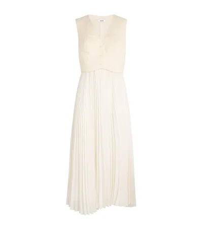 Sandro 2-in-1 Pleated Mini Dress In Pink