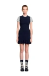 Sandro 2-in-1 Short Knit Dress In Blue