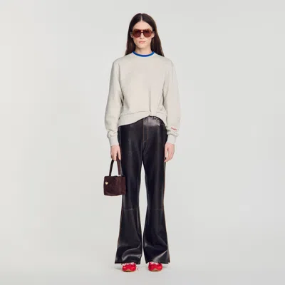 Sandro 2-in-1 Sweatshirt In Light Grey