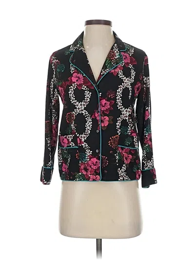 Pre-owned Sandro 3/4 Sleeve Blouse In Black