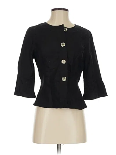 Pre-owned Sandro 3/4 Sleeve Blouse In Black