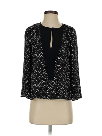 Pre-owned Sandro 3/4 Sleeve Blouse In Black