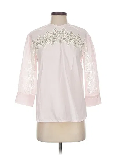Pre-owned Sandro 3/4 Sleeve Blouse In Pink