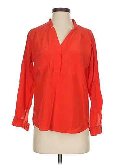 Pre-owned Sandro 3/4 Sleeve Blouse In Red