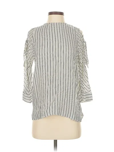 Pre-owned Sandro 3/4 Sleeve Blouse In White