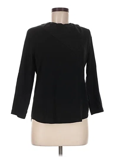 Pre-owned Sandro 3/4 Sleeve Top Black Open Neckline Tops