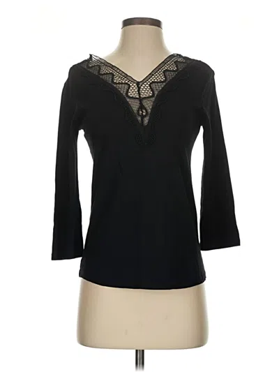 Pre-owned Sandro 3/4 Sleeve T-shirt In Black