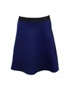Sandro A-line Flared Mini Skirt In Blue Polyester In Blue