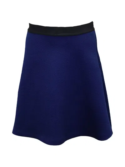Pre-owned Sandro A-line Mini Skirt In Blue