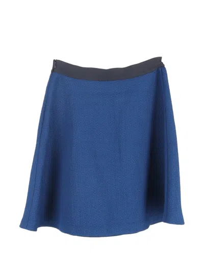 Pre-owned Sandro A-line Mini Skirt In Blue