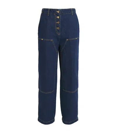 Sandro Aaron Carpenter Jeans In Blue
