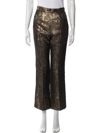 Pre-owned Sandro Acetate Flared Pants In Blue