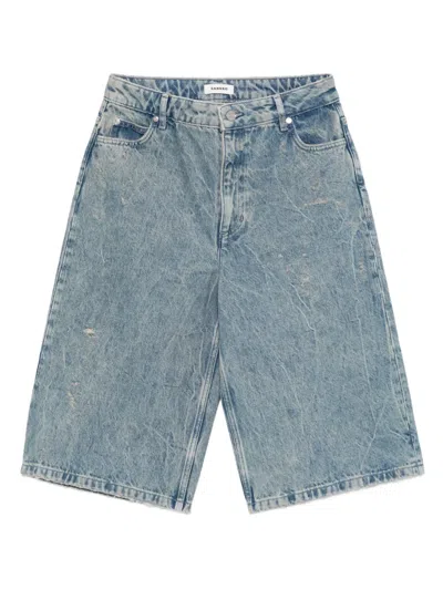 Sandro Jeans-shorts Mit Acid-wash-effekt In Blue