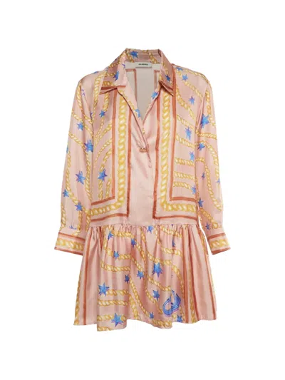 Pre-owned Sandro Alexiane Mini Dress In Pink