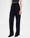 Sandro Tweed Wide Leg Pants In Black