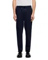 Sandro Alpha Cotton Blend Straight Leg Drawstring Pants In Blue