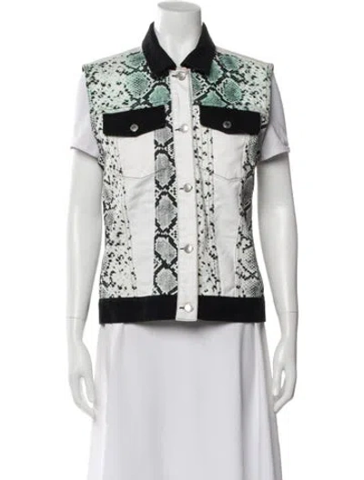 Pre-owned Sandro Animal Print Vest In Multi