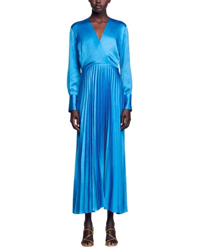 Sandro Anissa Dress In Blue
