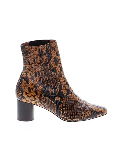 Pre-owned Sandro Ankle Boots In Brown