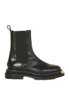 Sandro Ankle Boots With Notched Sole In Black
