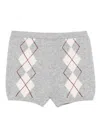 Sandro Diamond Pattern Knit Shorts In Gray