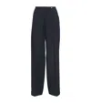 Sandro Asymmetric Wide-leg Tailored Trousers In Blue