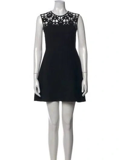Pre-owned Sandro Asymmetrical Mini Dress In Black