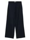 Sandro Asymmetrical Panel Trousers In Blue