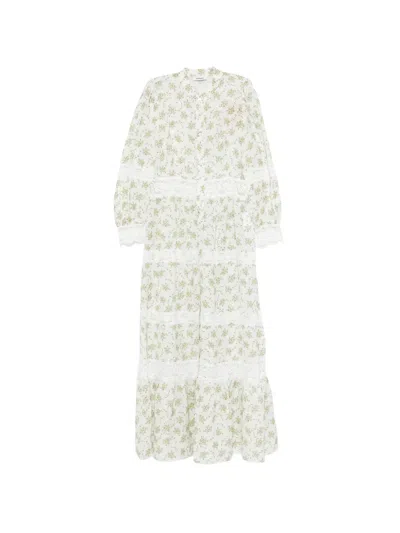 Sandro Aurelia Floral Lace Maxi Dress In White
