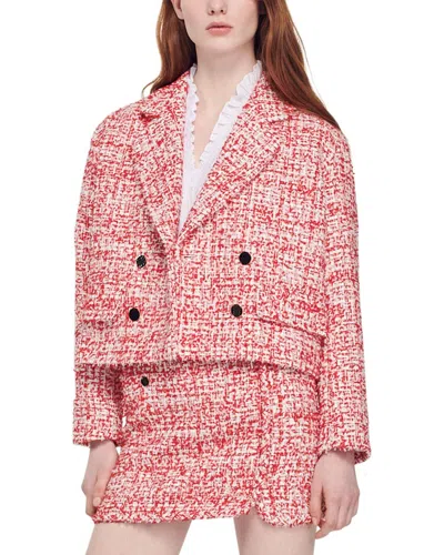 Sandro Avila Suit Blazer In Red