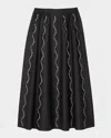 Sandro Crystal-embellished Maxi Skirt In Black