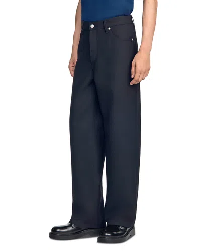 Sandro Baggy Five Pocket Trousers In Black