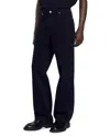 Sandro Baggy Stonewashed Jeans In Black