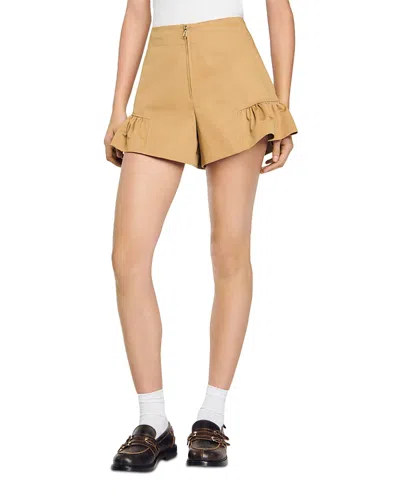 Sandro Bambino Shorts In Camel