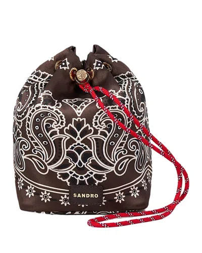 Sandro Bandana Bucket Bag In Multi