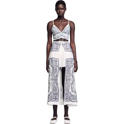 SANDRO SANDRO BANDANA-MOTIF SKIRT SHORTS