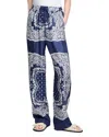 Sandro Paisley-print Trousers In Blue/white