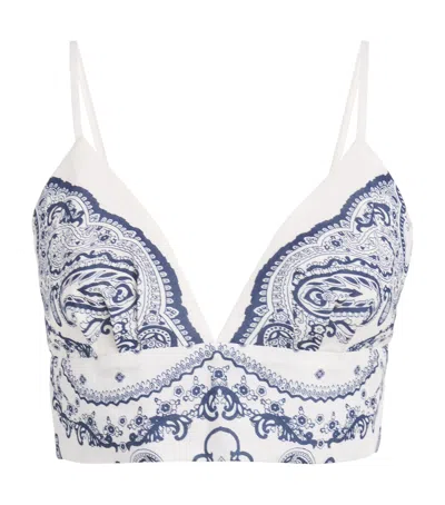 SANDRO BANDANA PRINT CROP TOP