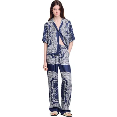 Sandro Bandana-print Floaty Trousers