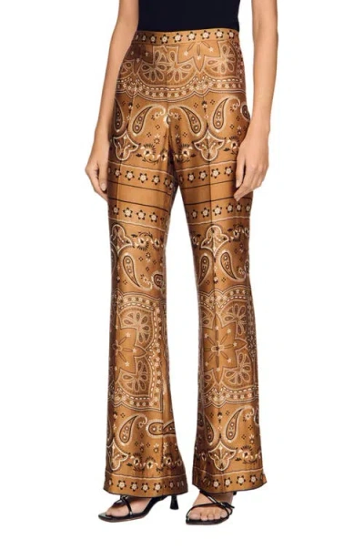 Sandro Bandana-print Floaty Trousers In Multi