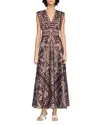 Sandro Paisley-pattern Maxi Dress In Brown