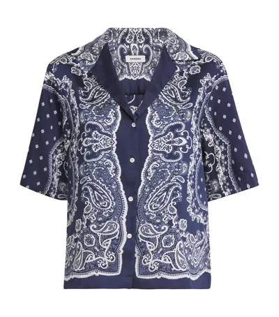 SANDRO BANDANA PRINT SHIRT