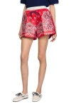 Sandro Bandana-print Shorts In Red/white