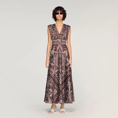 SANDRO ROBE LONGUE IMPRIMÉ BANDANA