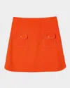 Sandro Short Skirt With Pockets In Orange