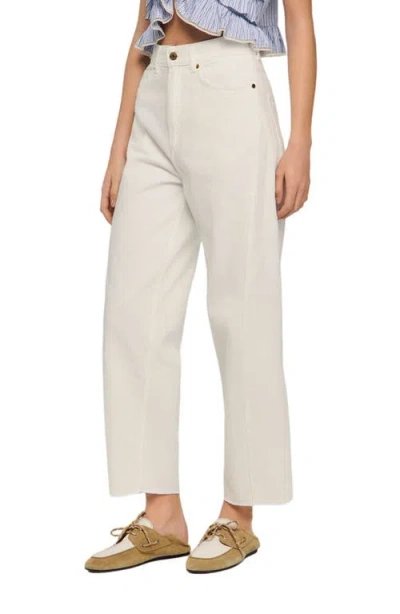 Sandro Ethan Barrel Jeans In White