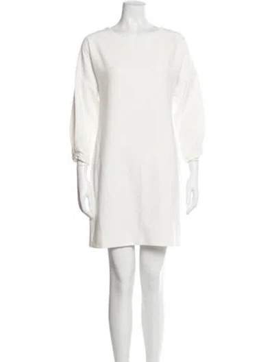 Pre-owned Sandro Bateau Neckline Mini Dress In Neutral