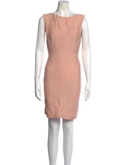 Pre-owned Sandro Bateau Neckline Mini Dress In Pink